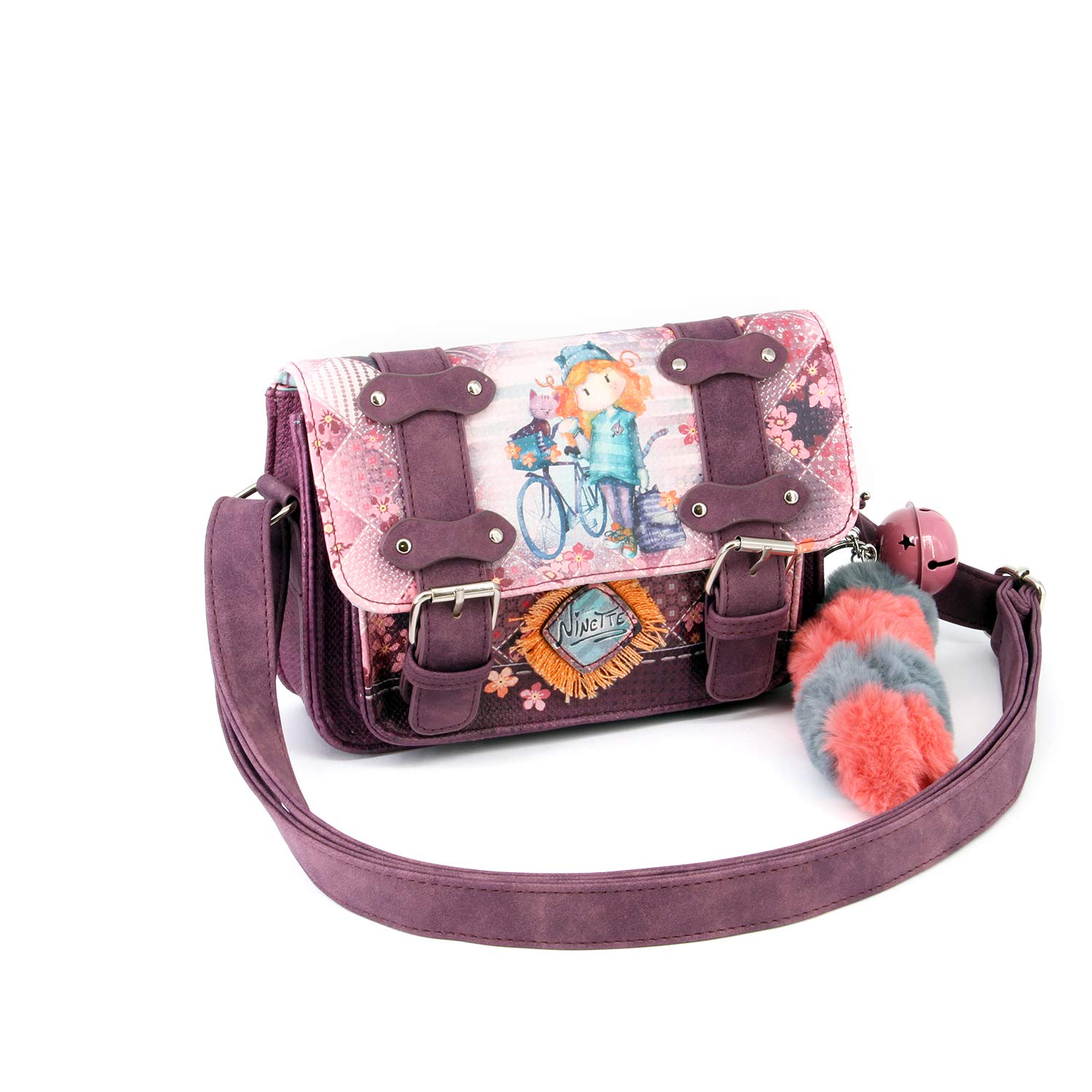 Forever Ninette Forever Ninette Bicycle-Satchel Shoulder Bag Messenger Bag, 20 cm,Multicolour