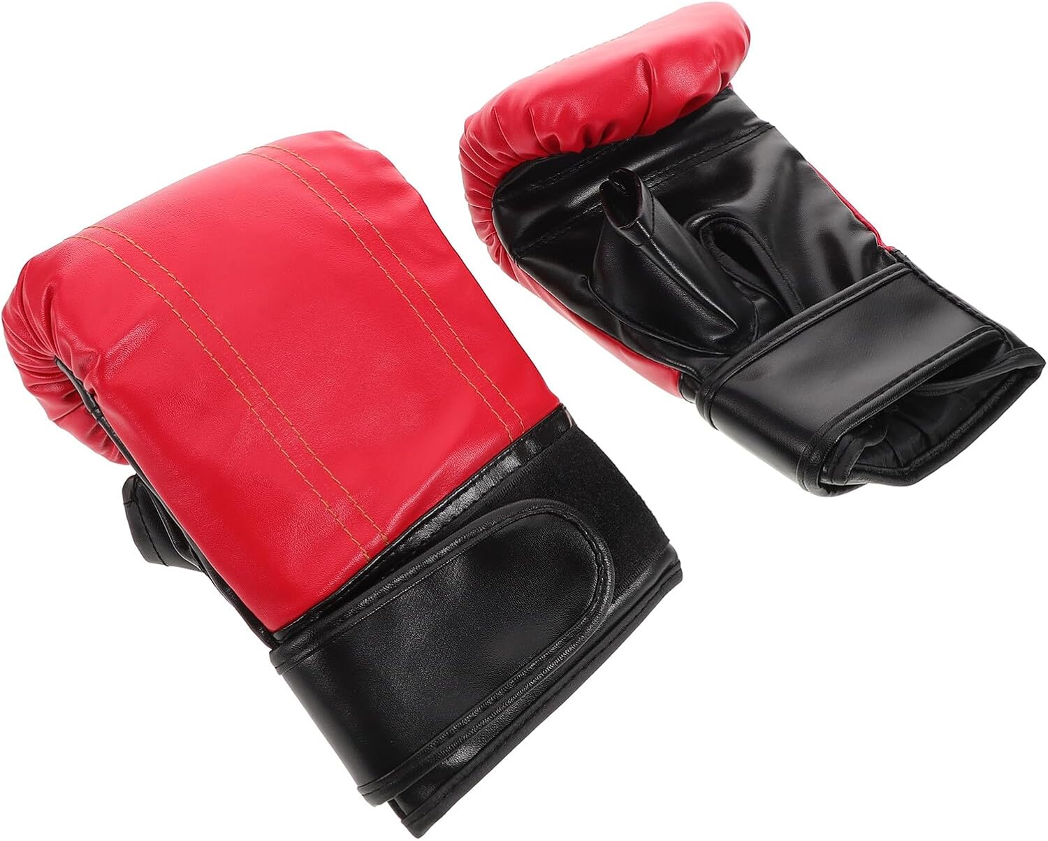 Half Finger Boxing Gloves for Adults and Red Punching Gloves for Men and Women Lightweight Training for Kickboxing and Muay Thai Workouts