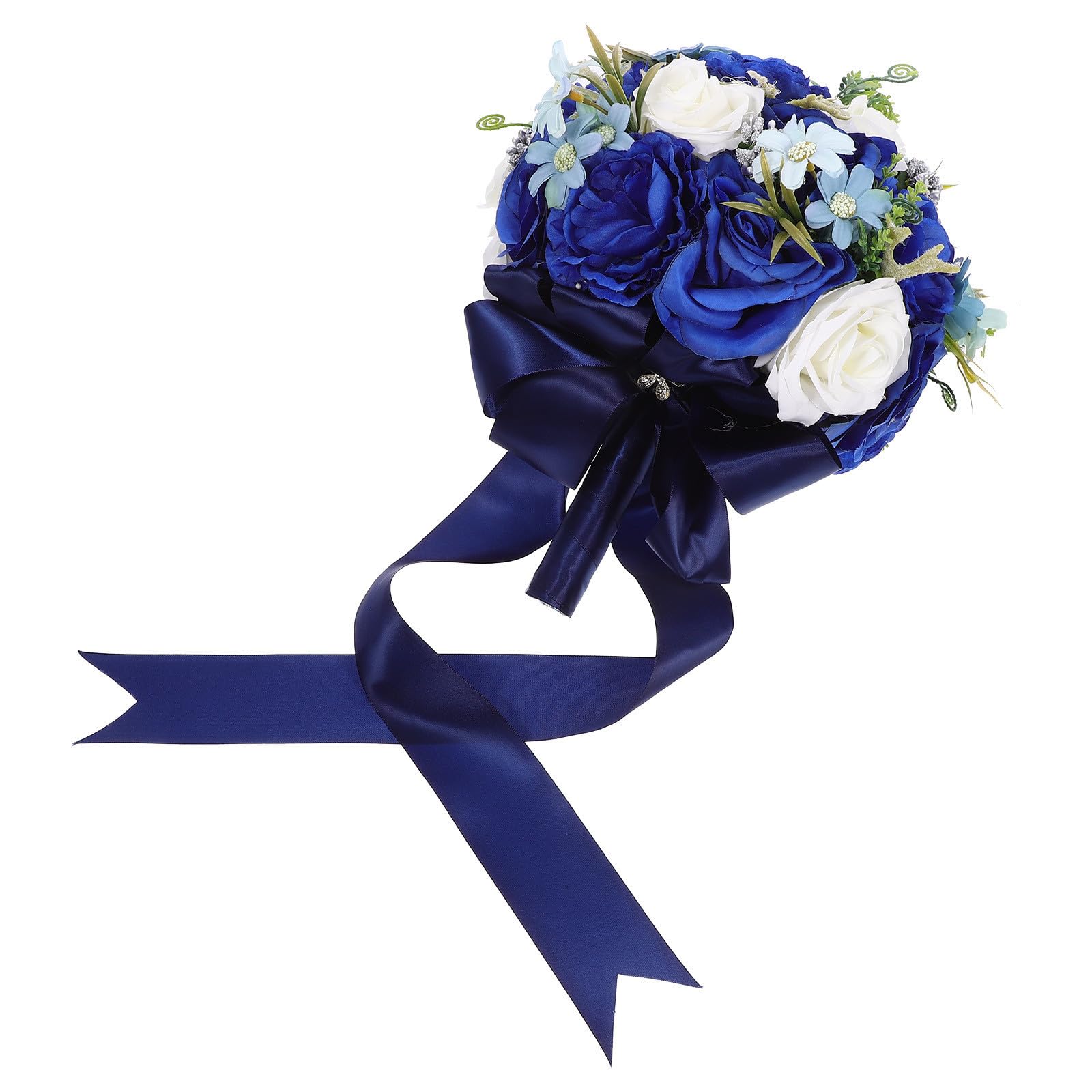 Fleurs de soie bleu de mariée au design sécurisé et finitions de luxe