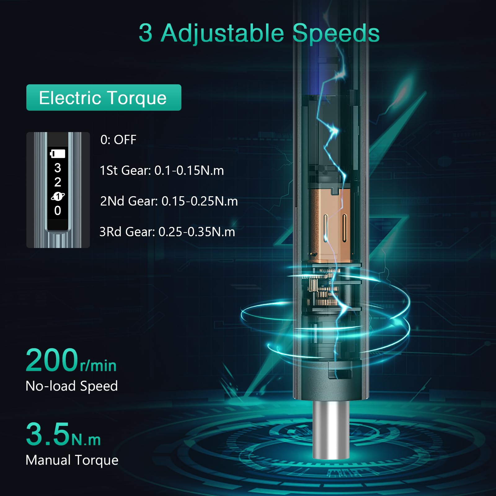 Mini Juego de Destornilladores de Precisión, ORIA 53 en 1 Kit de Destornilladores Magnéticos, Kit de Herramientas de Reparación Electrónica con 48 Puntas, Torque Ajustable, Pantalla Digital para PC