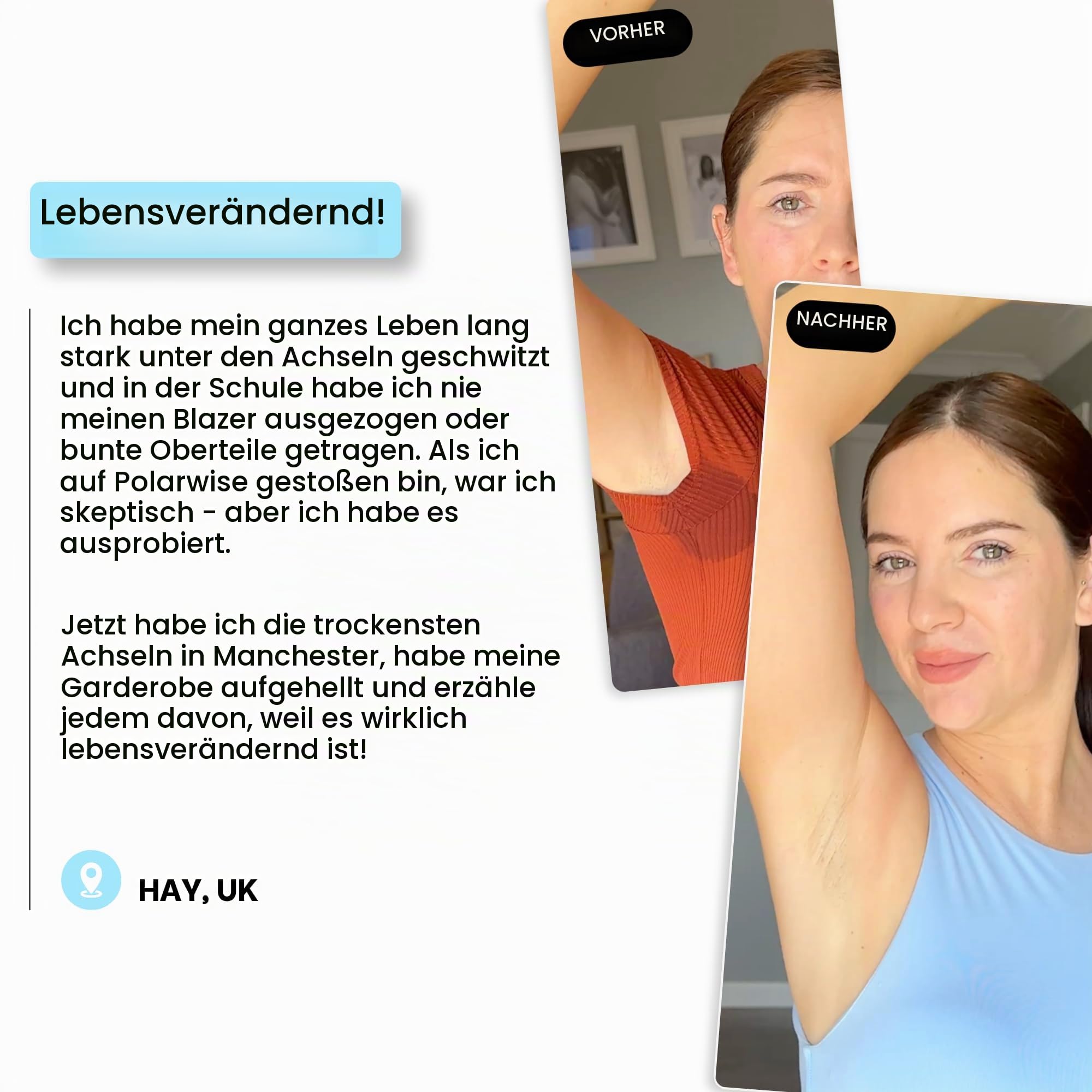 Polarwise Strong Roller – Antitranspirant Roller gegen starkes Schwitzen – effektiver Schutz vor Achselschweiß - Mehr als ein Deodorant – 15 ml