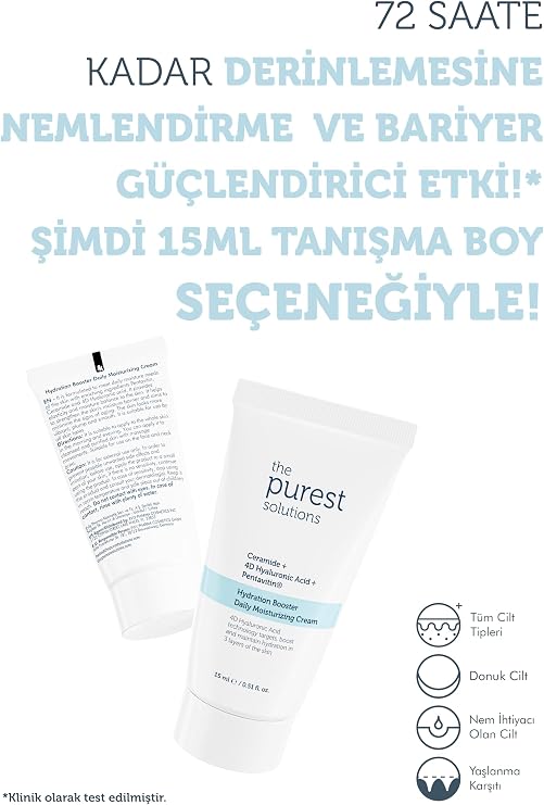 The Purest Solutions 24-Hour Effective Daily Intensive Moisturizing Skin Care Cream, Travel Size 15 ml