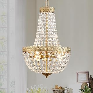 Mini French Empire Crystal Chandelier 4 Lights Pendant Lighting Fixture ...