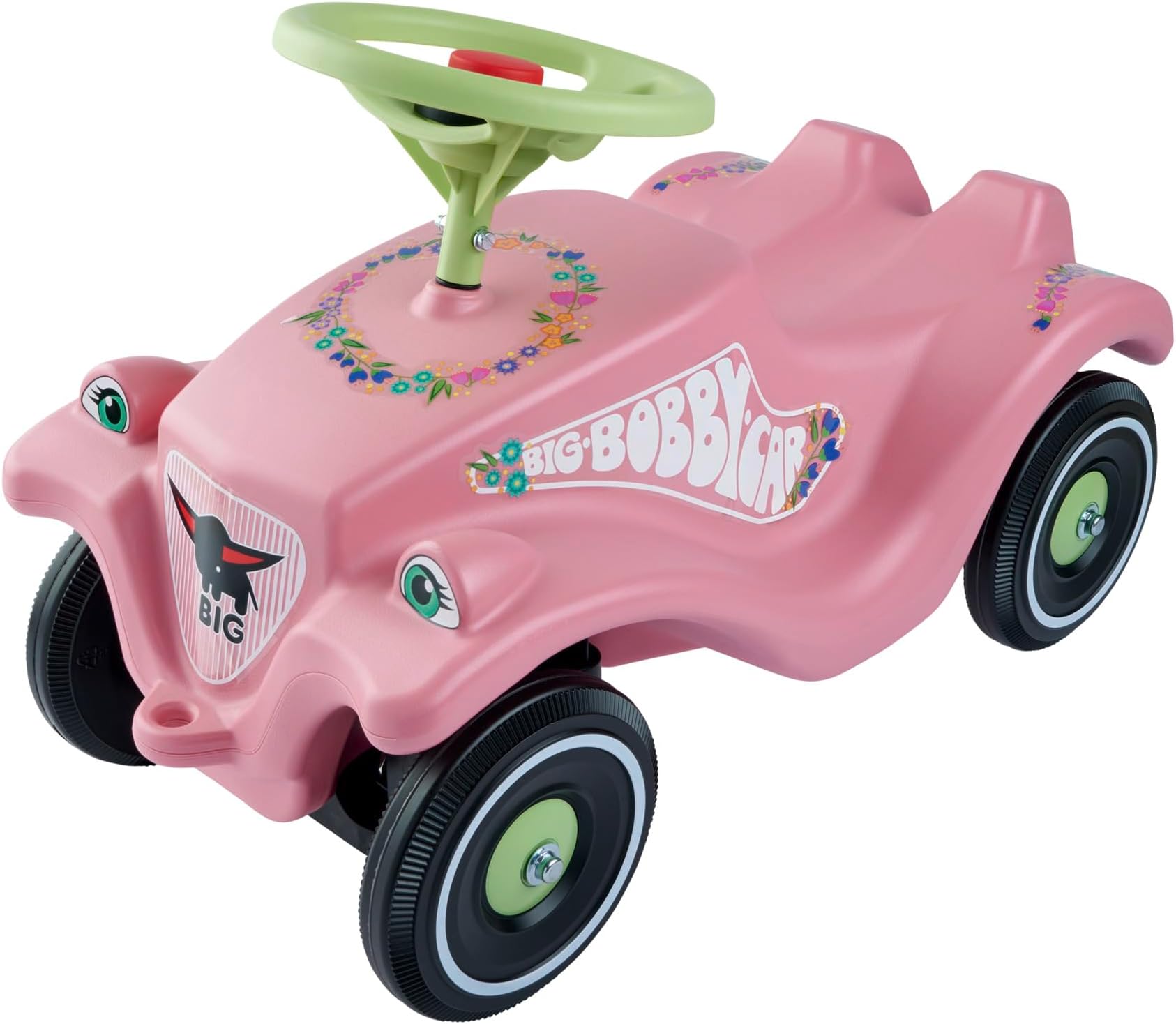BIG Spielwarenfabrik 800056110 Bobby-Car-Classic Flower Children's Vehicle, Pink
