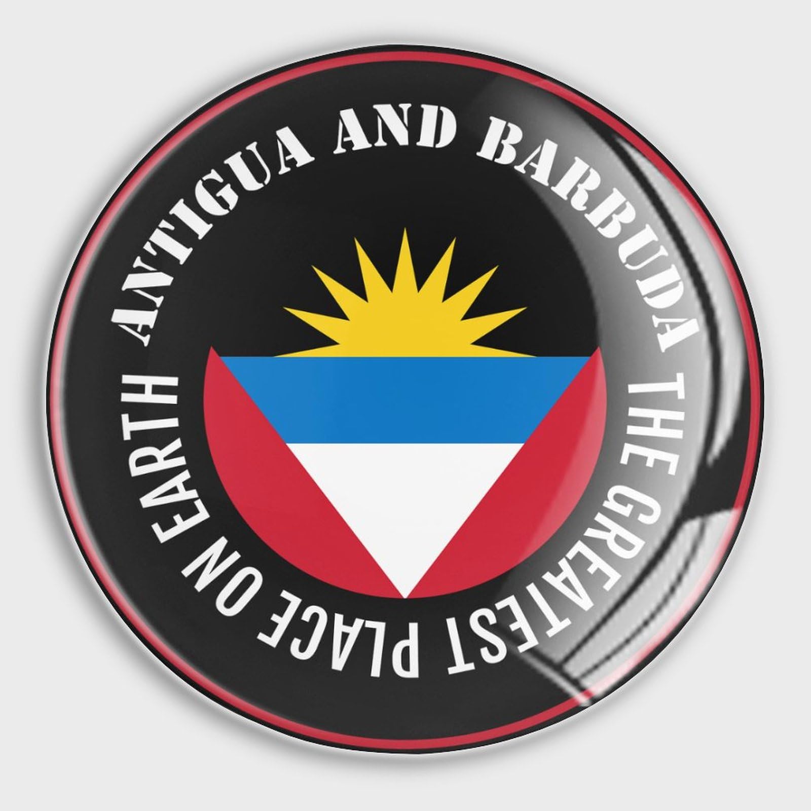 Aimants de réfrigérateur en verre pour fixer vos notes sans rayer aimant Antigua-et-Barbuda