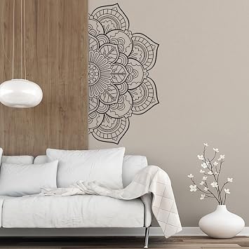 Boho Mandala Wall Decal Sticker Mandala Headboard Decal Mandala Wall Art Decor for Bedroom Yoga Studio Art Room Decor