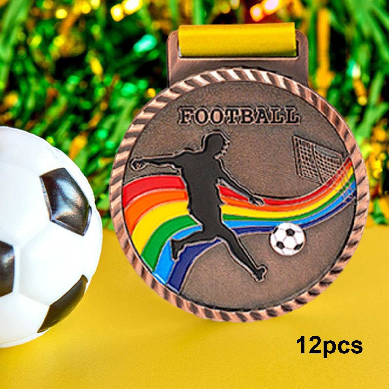 Set mit 12 Fußballmedaillen für Sportliche Leistungen Und Wettkämpfe