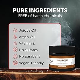 Detroit Grooming Co. Beard Butter for Men | Softens, Thickens & Hydrates with Safflower Oil & Shea Butter | Woodward Scent, 4oz