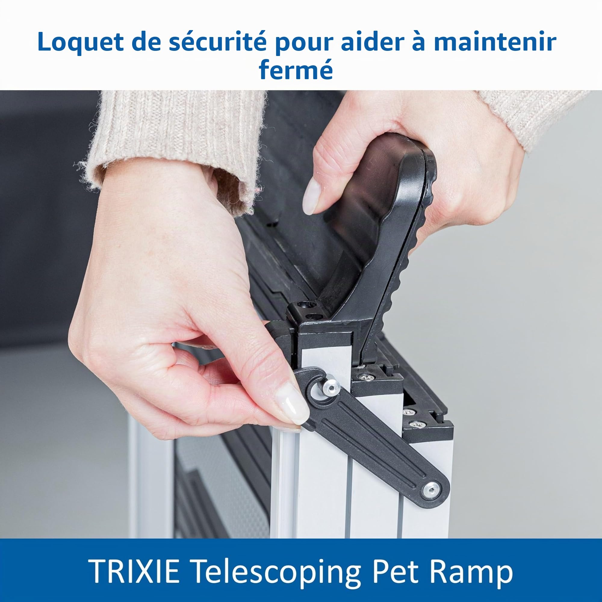 Trixie Rampe télescopique Robuste de 175,3 cm, en Aluminium léger, Rampe Portable pour Chien, Rampe de Voiture, Extra Longue