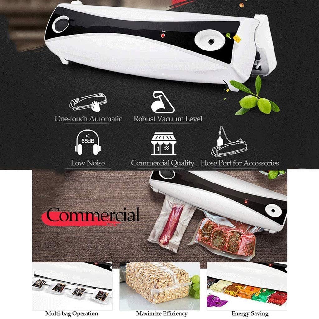 Confezionatrice sottovuoto, macchina automatica per la sigillatura di alimenti per kit di risparmio di cibo Indicatori luminosi a LED Facile da pulire Modalità per alimenti umidi e
