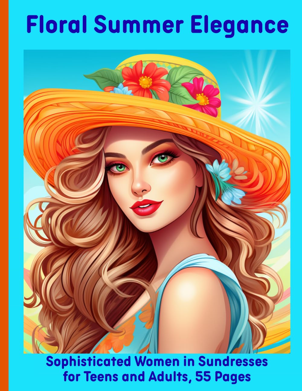 Floral Summer Elegance: Sophisticated Women in Sundresses for Teens and Adults, 55 Pages