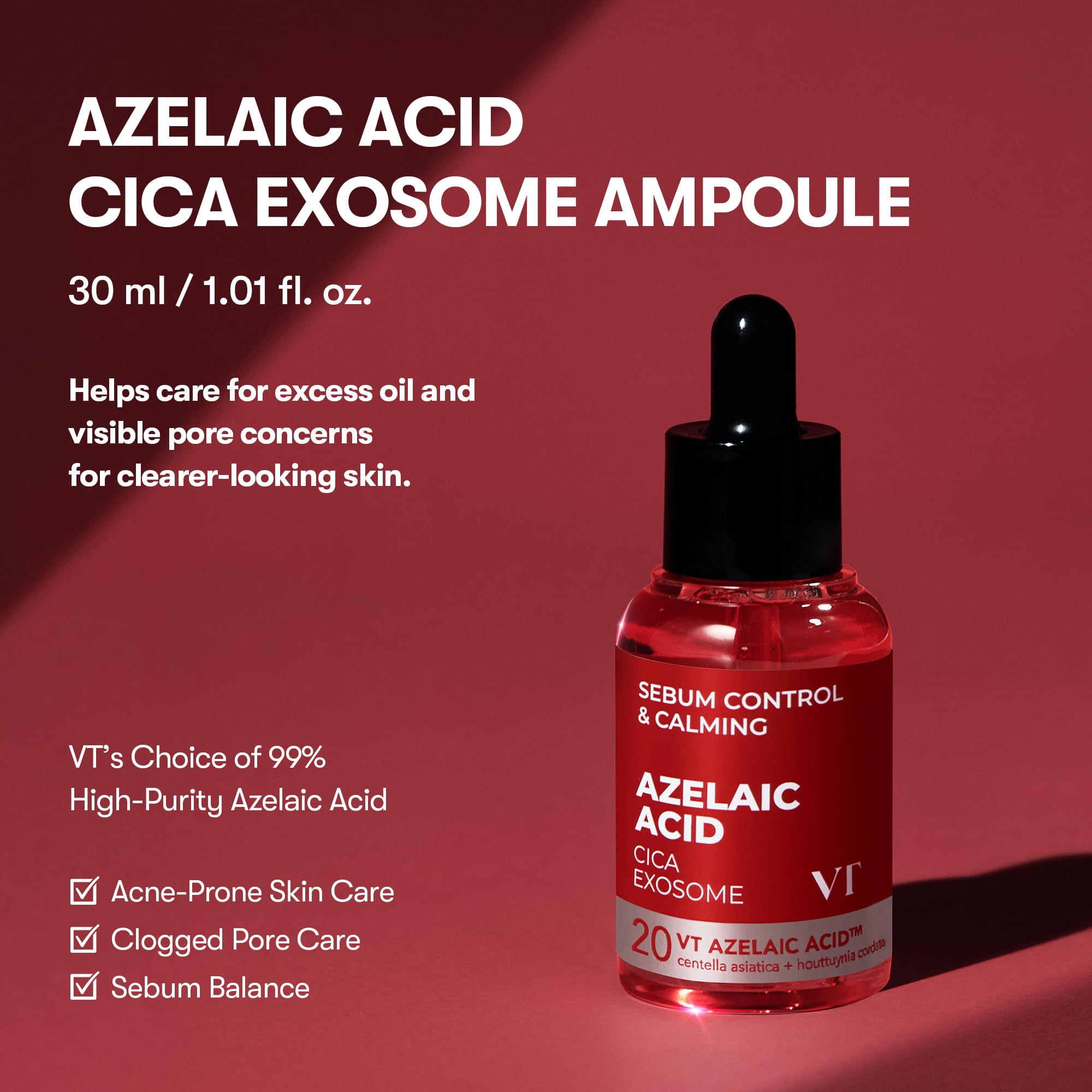 Amazon.com: VT COSMETICS Azelaic Acid Cica Exosome Ampoule (1.01