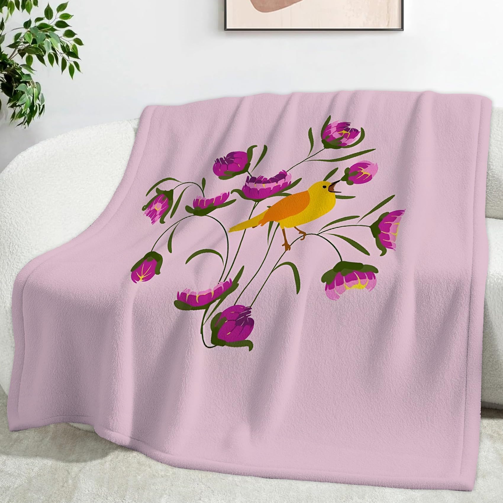 Plaid polaire doux couverture flanelle légère contre les nuits fraîches 180x220 cm