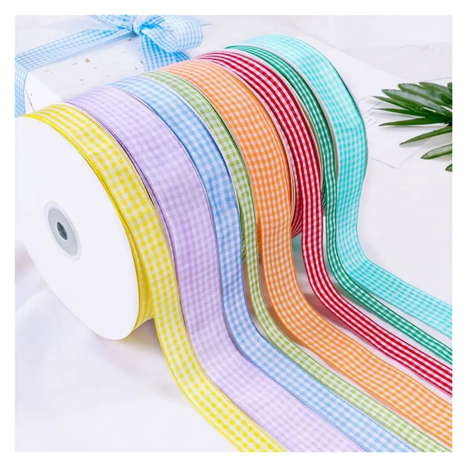 Selbstgewebtes Gingham-Band