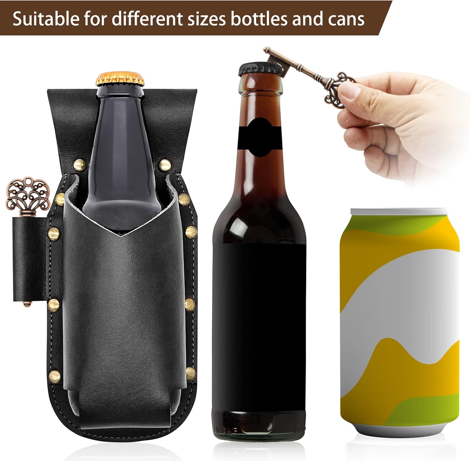 Beer Holster, Beer Holster for Men 2PCS, Unique V-Shaped Design image 4