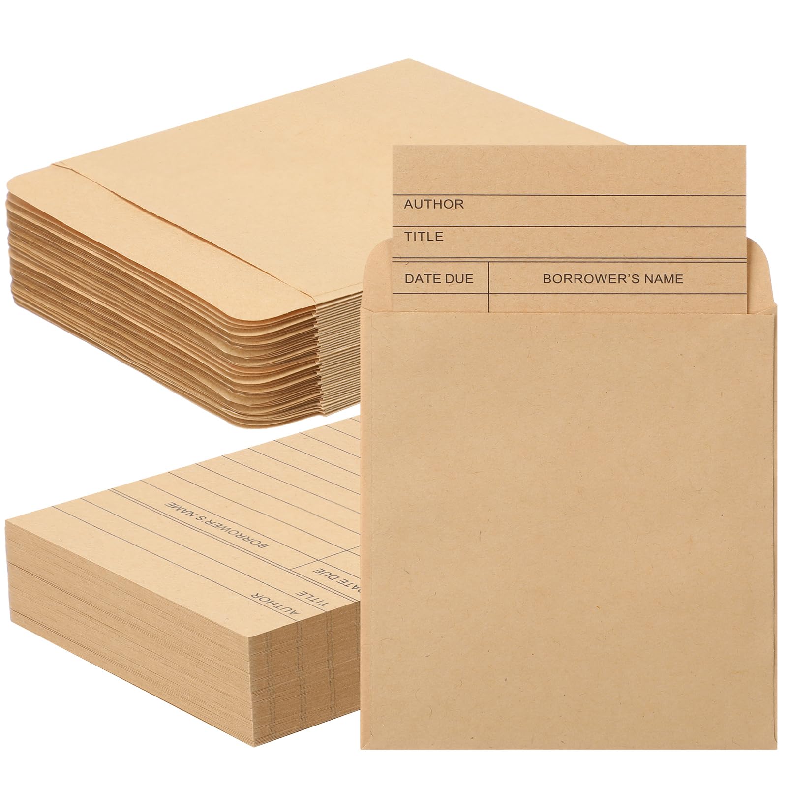 library card sleeve Amazon.com: Fainne 100 Pieces Library Card Pocket with Envelopes Self  Adhesive Book Library Checkout Cards for Cds Dvds School Classroom Office  Supplies and Gift Tag (Brown) : Office Products