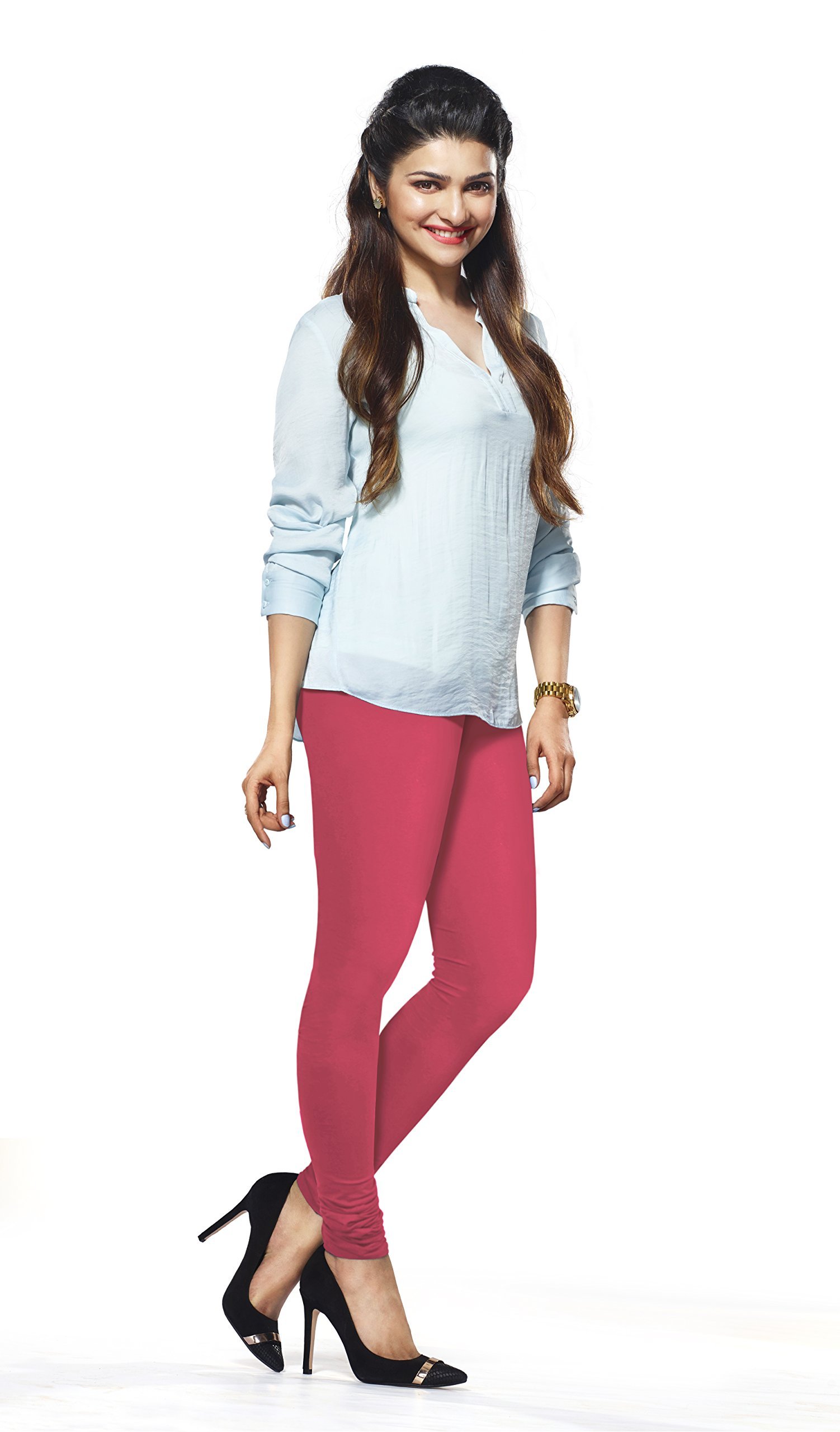 lyra Women Solid Premium Cotton Churidar Leggings | Mid-Waist | Fashionwear-picture-35