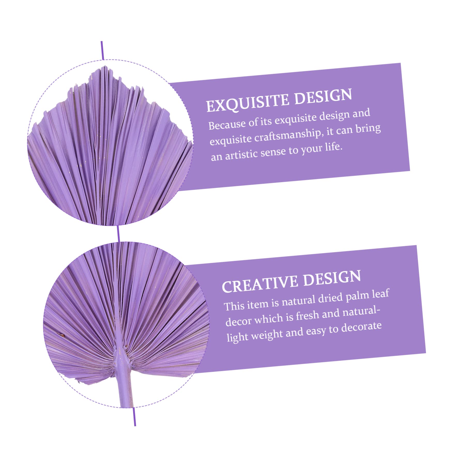 Ciieeo 5St Simulierter Rohrkolbenfächer Korsage Hortensienblüten mit echter Note Dekoration Schlafzimmer Bedroom Decoration Hochzeitsdekoration Wandkunst Blattdekor Palmblatt Violet