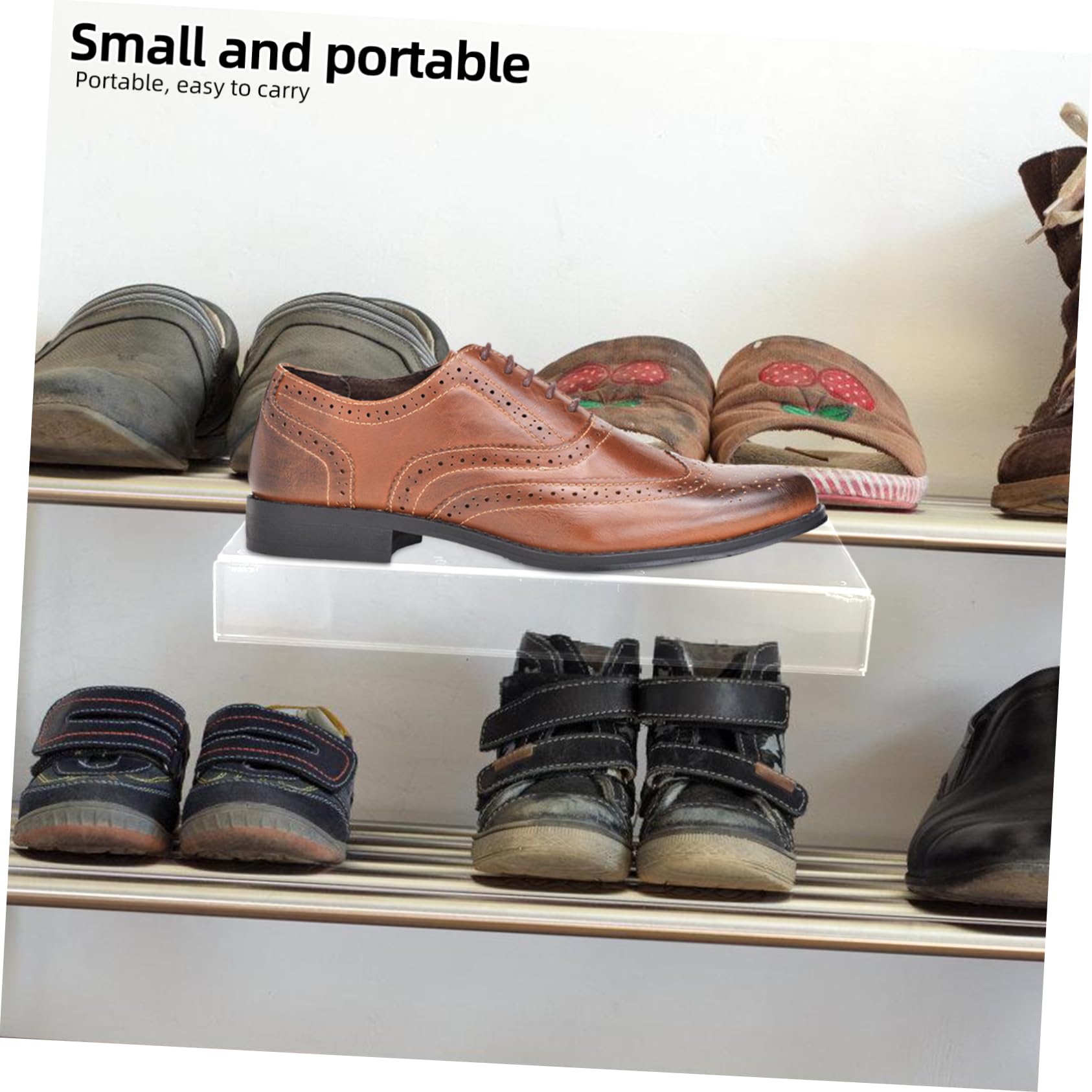 VILLFUL 6 Pcs Shoe Rack Slat Wall Shelves Flat Display Shelves Clear Floating Shelf Slatwall Displays Shelves Slatwall Shelf Retail Display Shelf Slatwall Shoe Shelf Acrylic Transparent