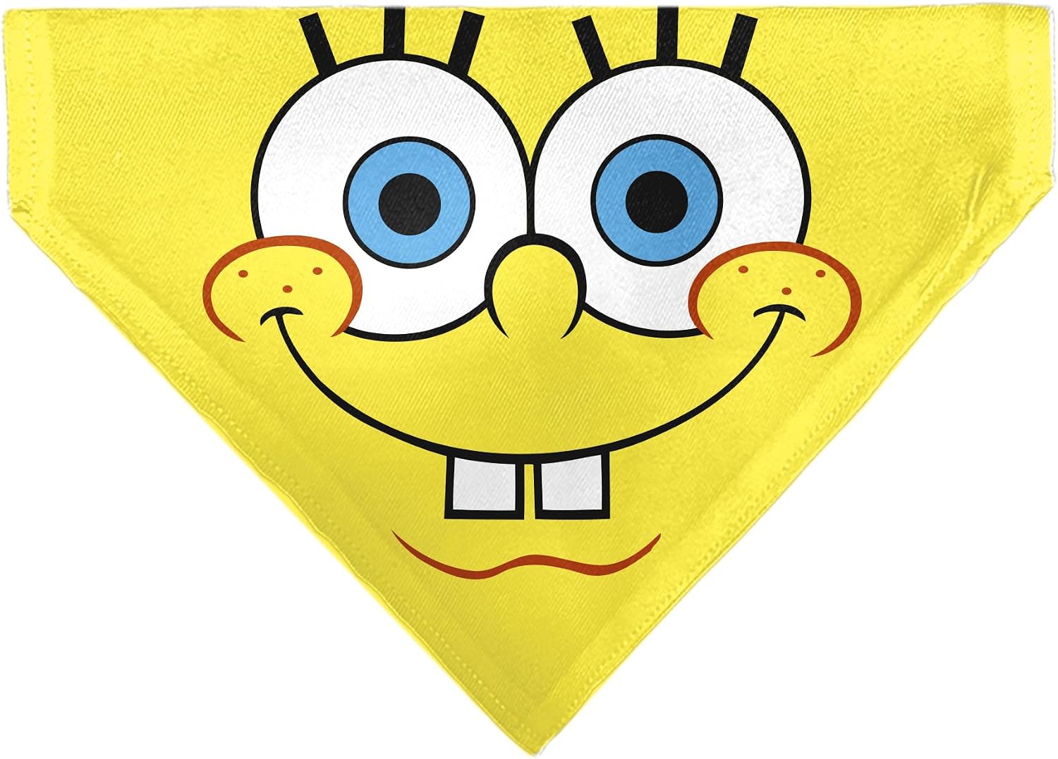 Spongebob Squarepants Pet Bandana Spongebob Squarepants Face Close Up Yellow Slip On Collar Bandana Only
