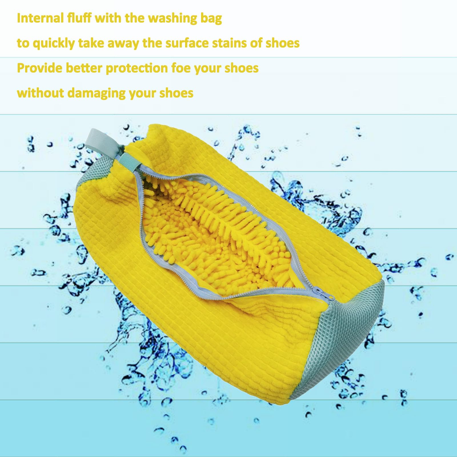 2 Pcs Shoes Laundry Bag Shoe Cleaning Bag For Washing Machine, Reusable Zipper Portable Tear Resistant Sneaker Cleaning With Hook For Running Shoes