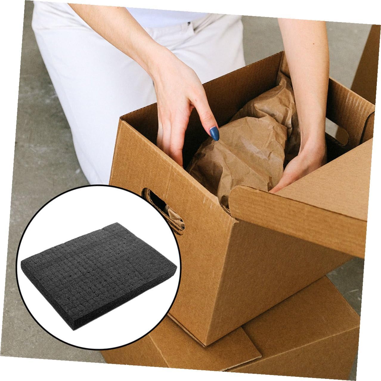 Black Grid Pick and Pluck Foam Sheet 500x300x30mm Transportation Packaging Foam Insert Block Case Protection Shipping Dunnage