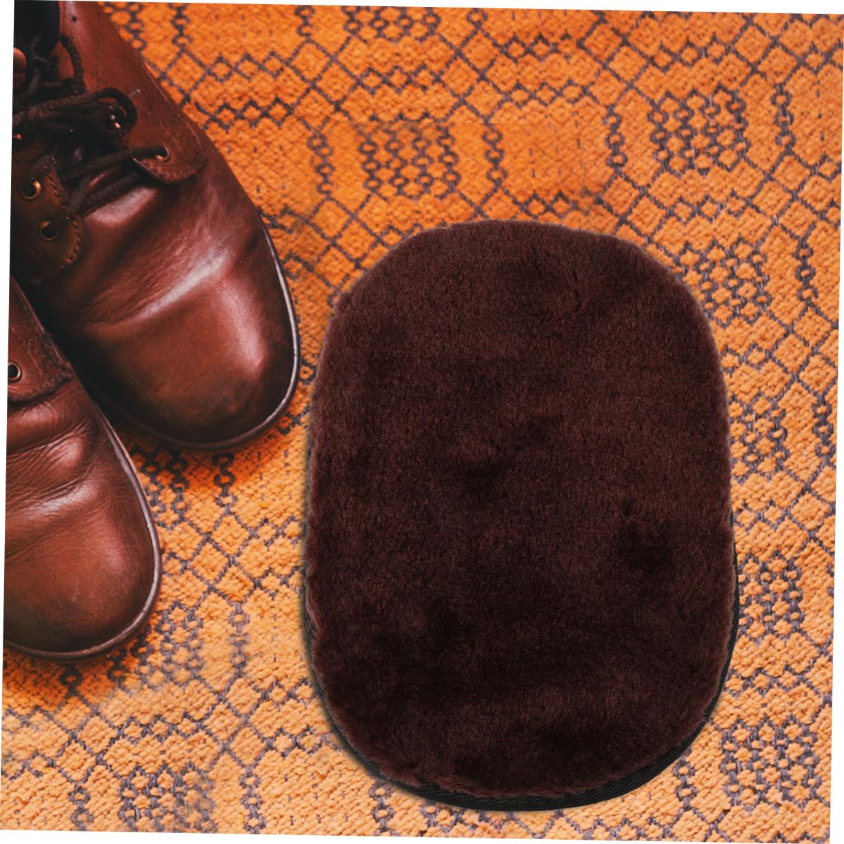 KOMBIUDA 5pezzi Kit di Pulizia per Scarpe in Finta Lana Lucidatura Guanti per Lucidare le Scarpe Applicatore per Pulizia e Lucidatura Dimensioni Pratiche per Uso Quotidiano e Viaggi