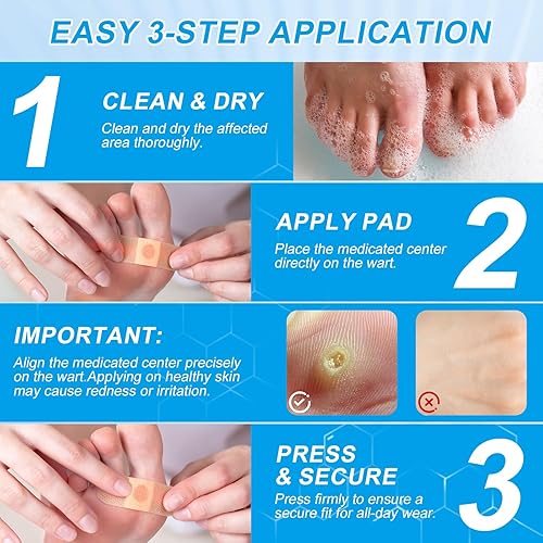 Miniatura 6 de ZGjoib WART Almohadillas removedoras de maíz para pies, 40% ácido salicílico, almohadillas removedoras de maíz para dedos de los pies, cuerpo