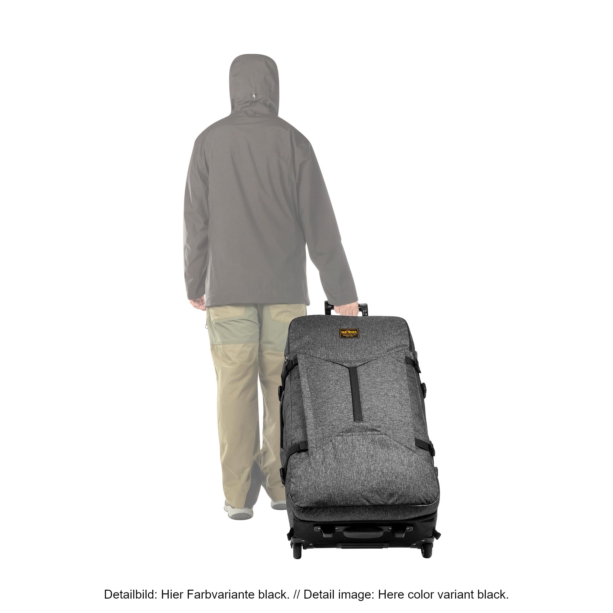 Travel Roller 90 – torba podróżna z kółkami – duży otwór w komorze głównej – kieszeń przednia z wyściełaną kieszenią na laptopa – teleskopowy wysuw – pojemność 90 litrów, Sage Green, 90 Liter, Wózek z