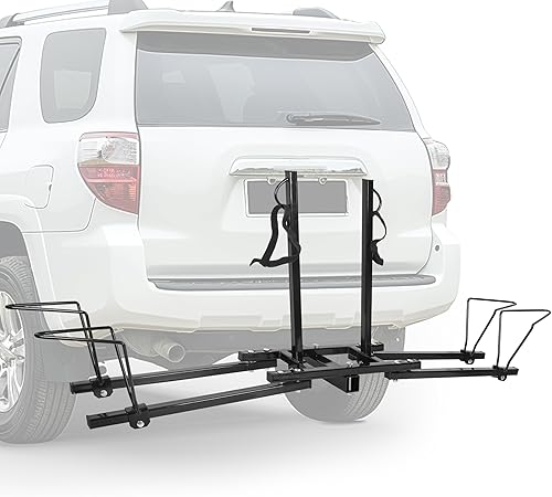 HECASA Soporte de enganche para bicicleta, receptor de 2 pulgadas, soporte para 2 bicicletas, para SUV, camioneta, camión, coche, caravana,
