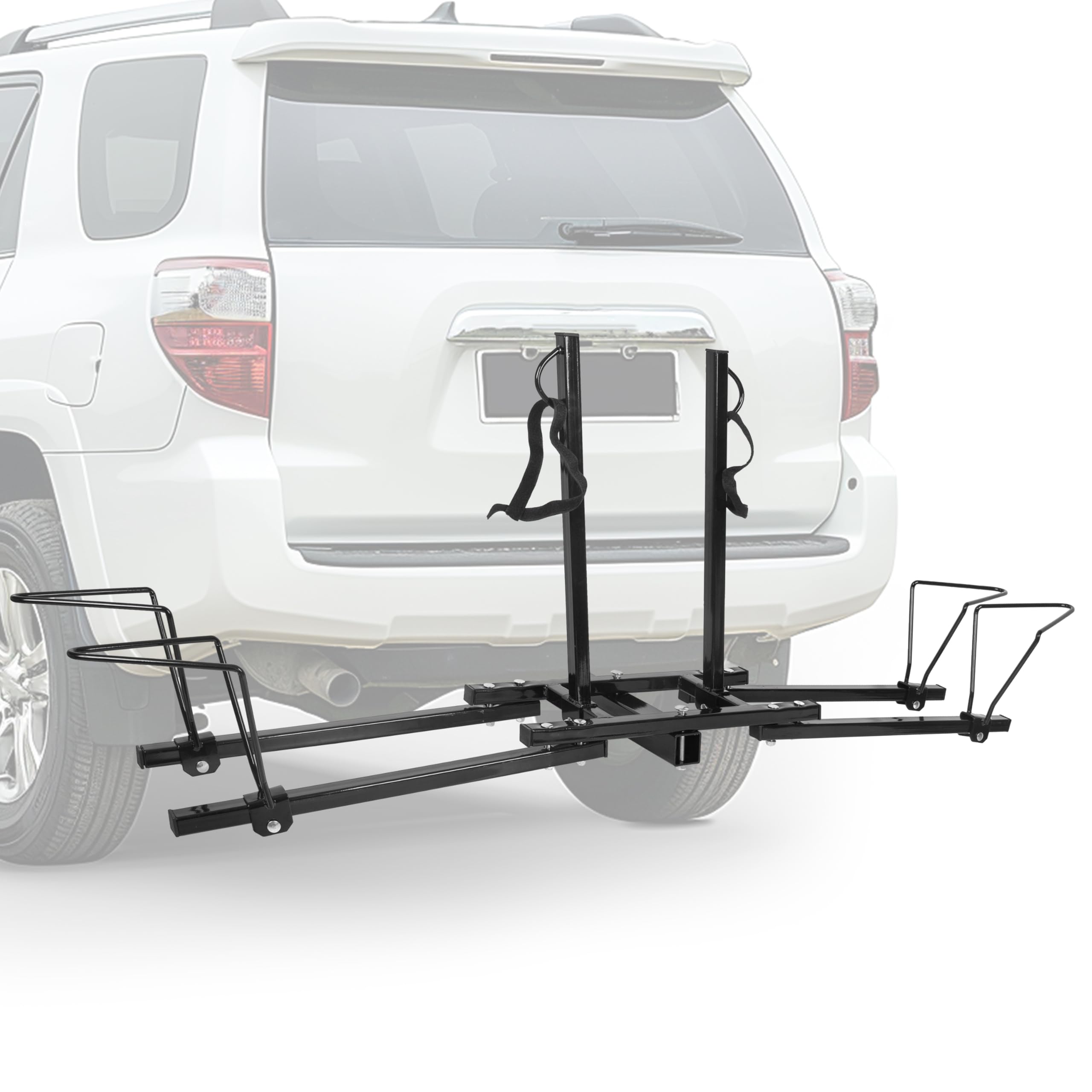 HECASA Hitch Mount Bike Rack 2'' Receiver Bicycle 2-Bike Rack for SUV Van Truck Car RV Minivans, 200 LBS Capacity Platform Style for Mountain Bike E-Bike