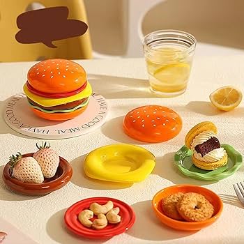 Amazon.co.jp: ハンバーガープレートセット – 創造的で重ねられる