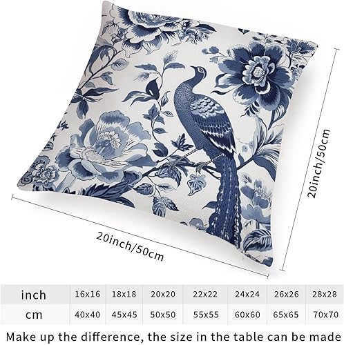 Vista 46 de ArogGeld Funda de cojín de chinoiserie japonesa chinoiserie asiática, fundas de almohada de pagoda azul asiática, funda de almohada oriental de A-1