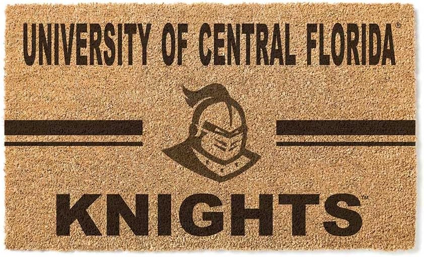 KH Sports Fan UCF Knights Team Logo Coir Doormat, 18x30 Inches, Knights Outdoor Rug; Display Your Team Spirit with This Unique Central Florida Knights Doormat