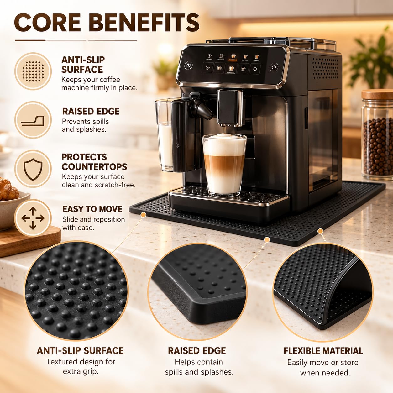 Tappetino Silicone caffè per Jura D6