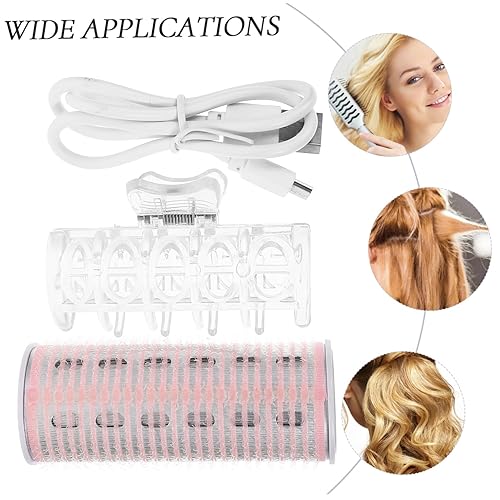 Miniatura 9 de FOMIYES Bangs - Rodillo de pelo eléctrico, rizadores calefactados, barra de permanente, rodillo de pelo, rodillo de calentamiento de cabello,