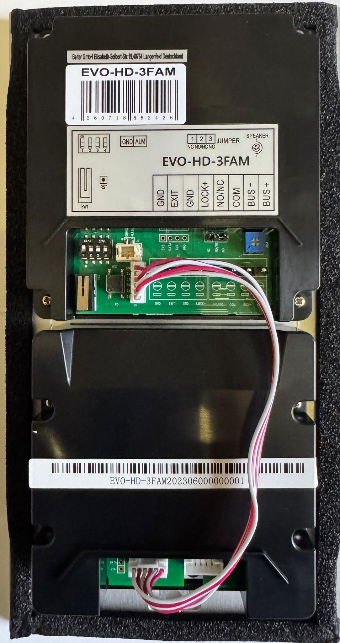 BALTER EVO HD Video Türsprechanlage Silver für 3 Familienhaus Kit, 3x Monitor 7"