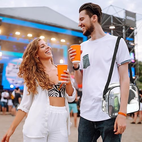 Miniatura 7 de Trail maker Lonchera transparente con correa, cremallera para el trabajo, niños, escuela, deportes, oficina, picnic, estadio aprobado