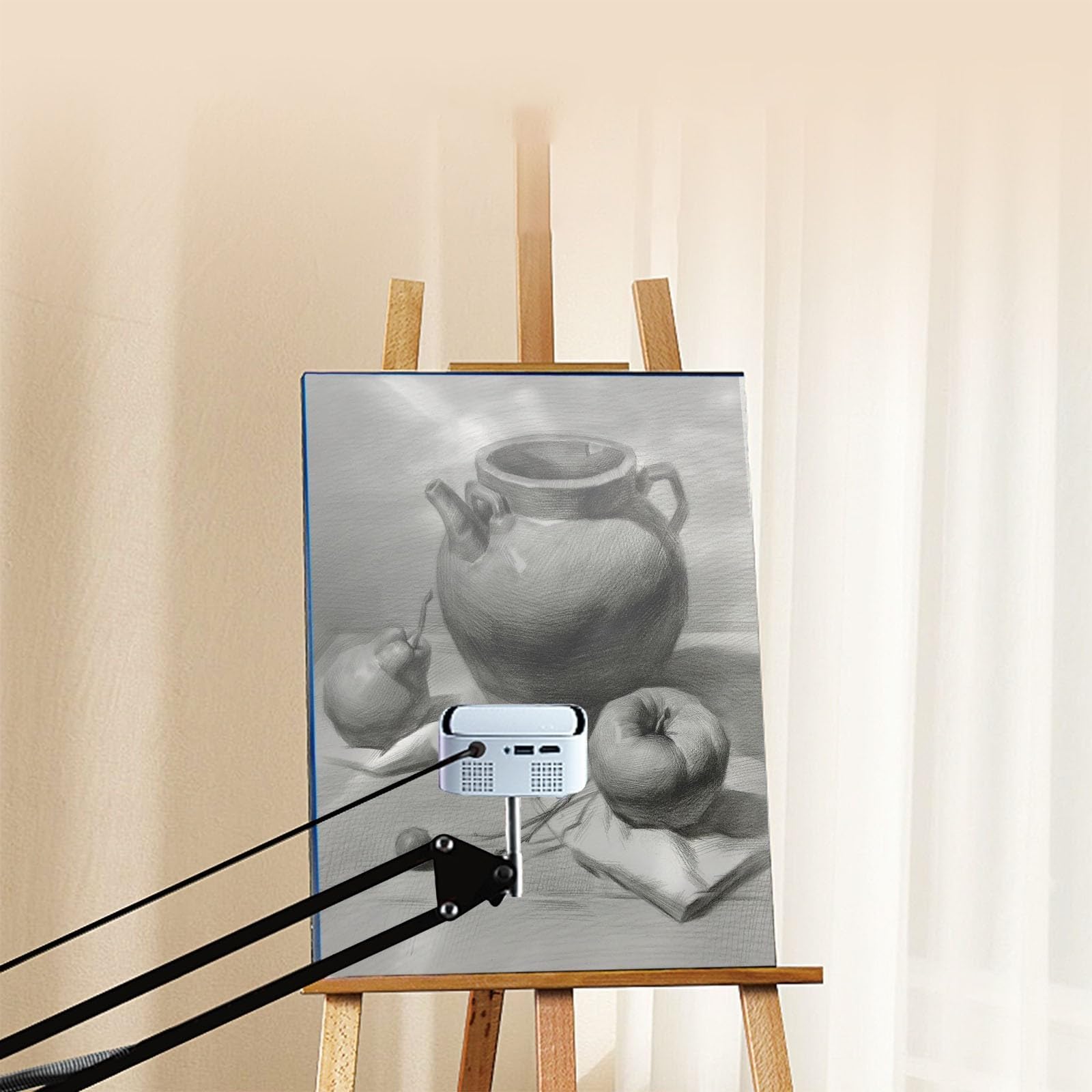 Intelligenter Kunstprojektor zum Zeichnen, Smart Sketcher-Projektoren, einstellbare Größe und Winkel, intelligente Skizzenprojektoren für Kinder und Erwachsene, DIY-Skizzenmarker