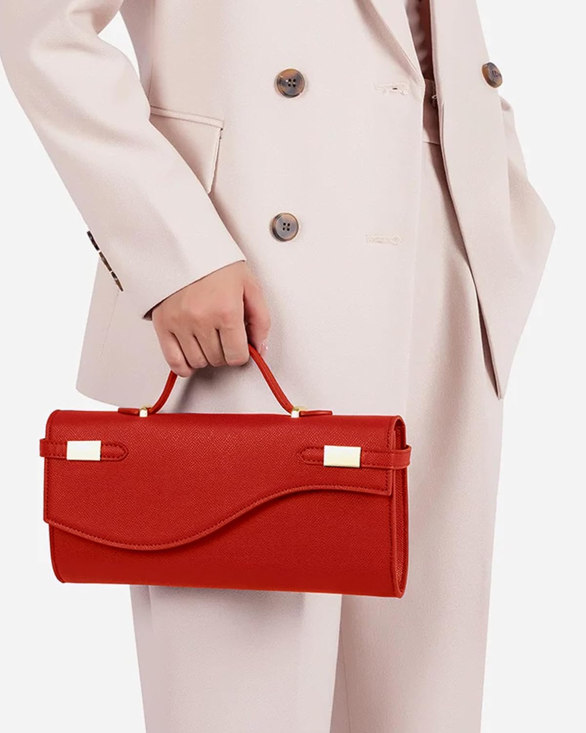 NEWBELLA Women's Elegant Evening Bag - Top Handle Shoulder Bag with Detachable Strap, Fashionable Crossbody Bag Clutch Purse - Image 2