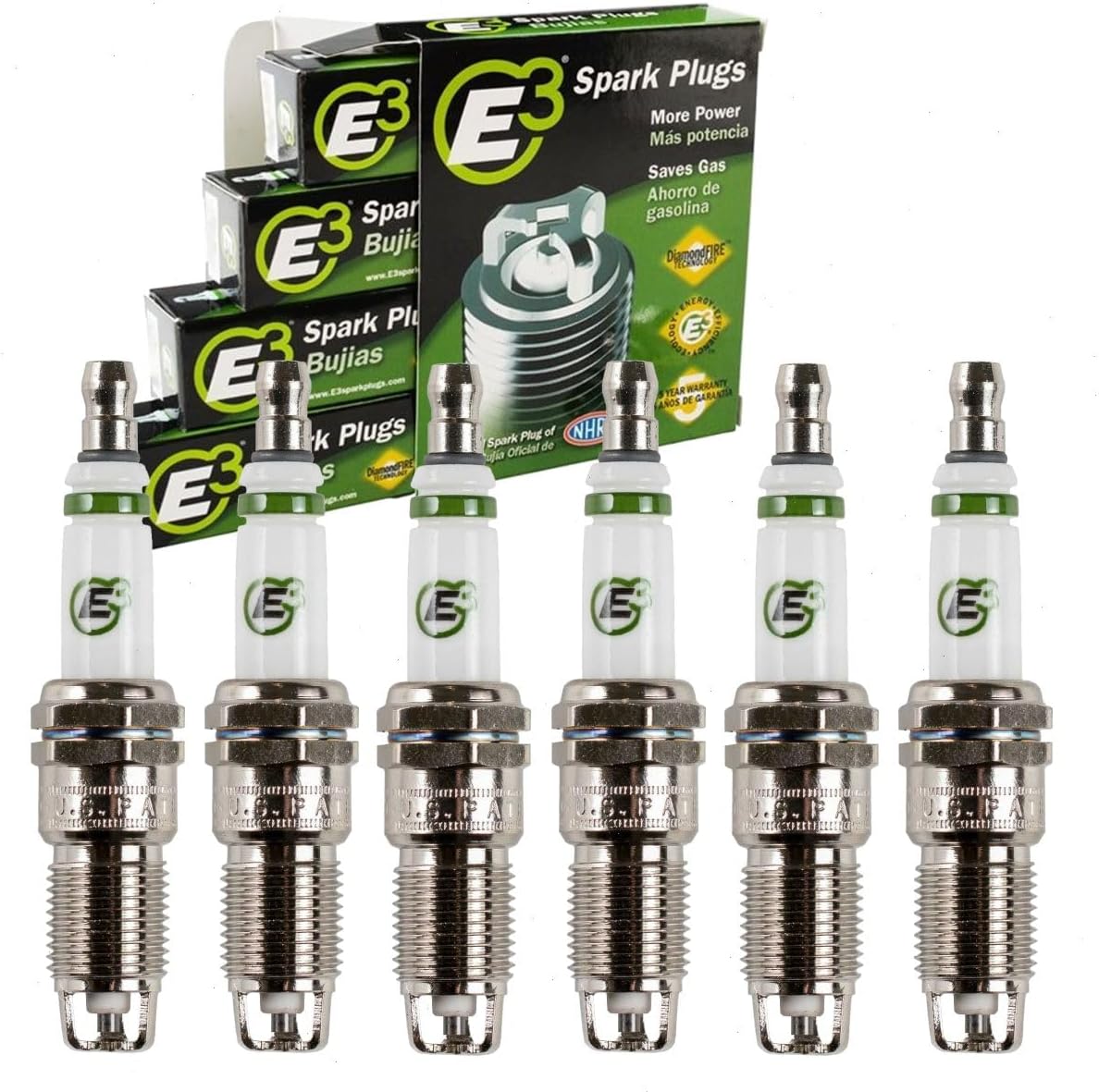 6 pc E3 Spark Plugs compatible with Ford Explorer 4.0L V6 1997-2010