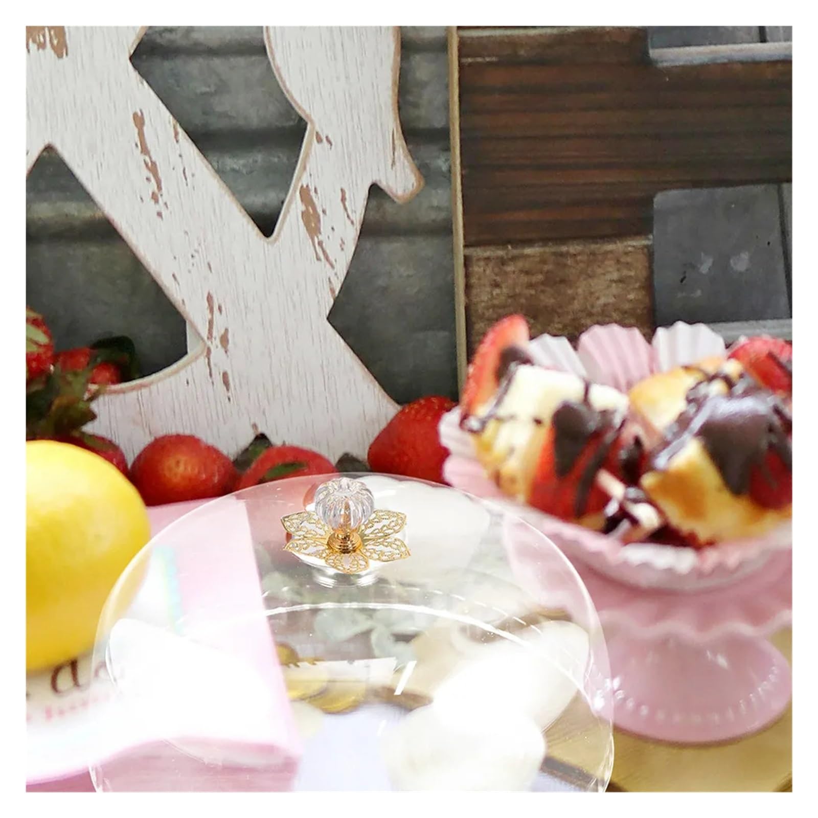 Générique Couvercle de dôme de gâteau en acrylique for fruits et desserts