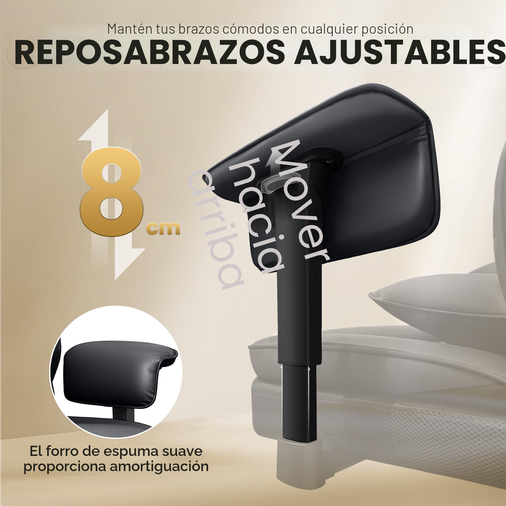 Silla Ergonómica Escritorio Amplia, Silla Oficina Ejecutiva con Reposapiés 165 ° Respaldo Ajustable Silla Gaming en casa Cuero imitación 150-200KG, Negro