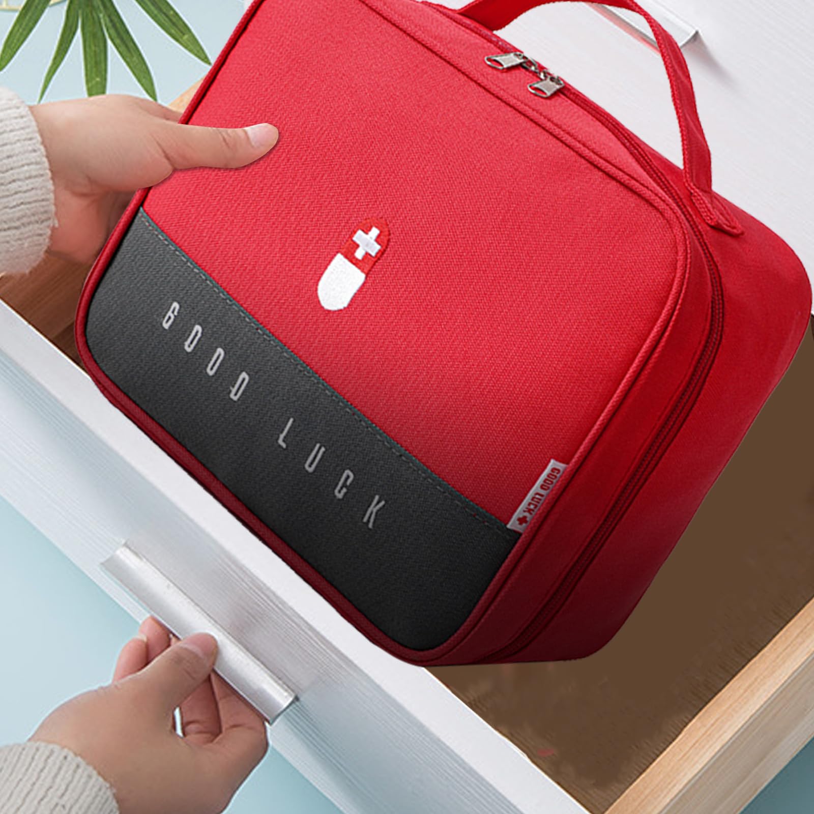 Medikament Tasche Medizinische Notfalltasche,Große Kapazität Medikamententasche Für wasserdichte Medizin Aufbewahrungstasche Medikamententasche Tragbar Für Home Office
