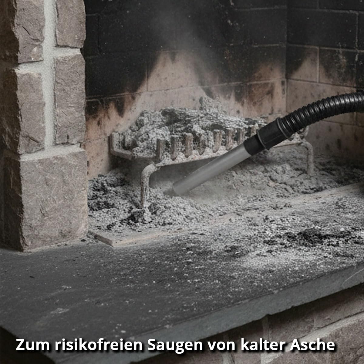 STAHLWERK Aspiratore per cenere – 1000 Watt di potenza, grande serbatoio da 20 litri, aspirapolvere per camino con filtro HEPA e funzione di soffiaggio, per ceneri fredde, forno, barbecue e officina