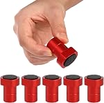 SOUJOY 6 Pack Aluminum Alloy Bench Dogs, 3/4 inch Bench Dog Clamp with Non-Slip Pads, Workbench Dog Stops for MFT Tables, Woodworking & DIY Projects, Red