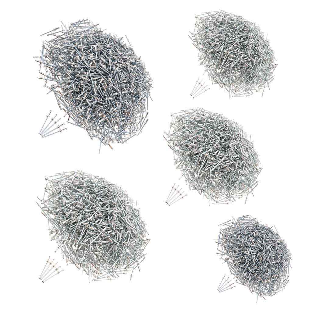 1000x Dome Head Pop Rivets Ouverts en Aluminum 3mm - 3.0x8mm