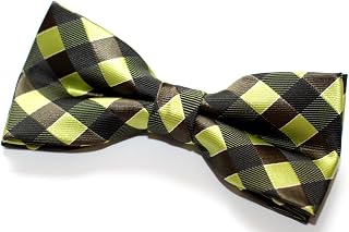 Retreez Classic Check Woven Microfiber Pre-tied Bow Tie (4.5")