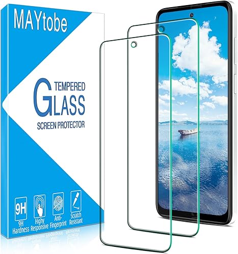 MAYtobe [Paquete de 2] Protector de pantalla diseñado para Motorola Moto G Power 5G 2023, vidrio templado, antiarañazos, sin burbujas
