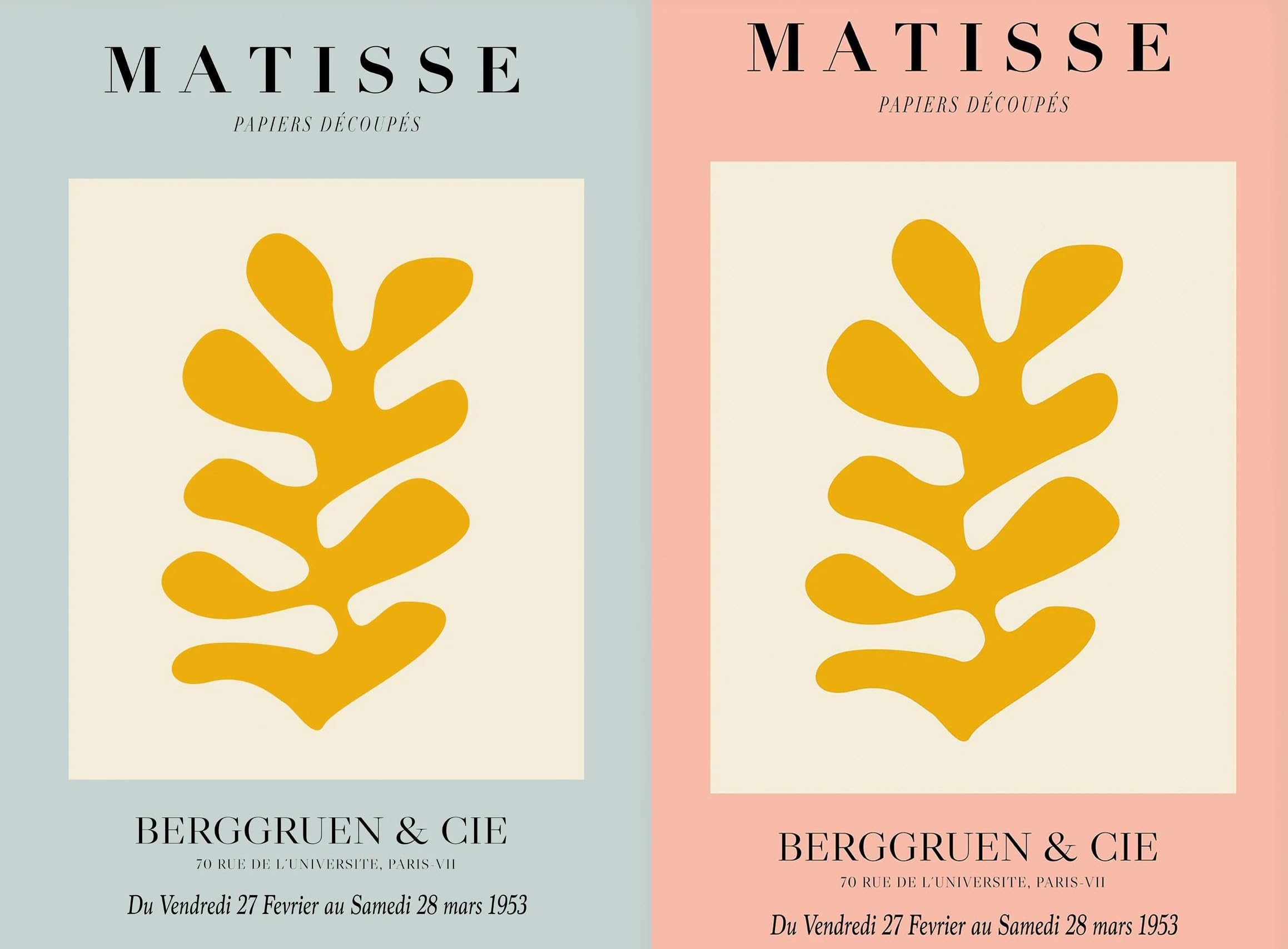 Matisse affiche algue orange impression art abstrait moderne 40x60